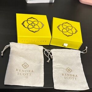 Two Kendra Scott Yellow Boxes with Pouches